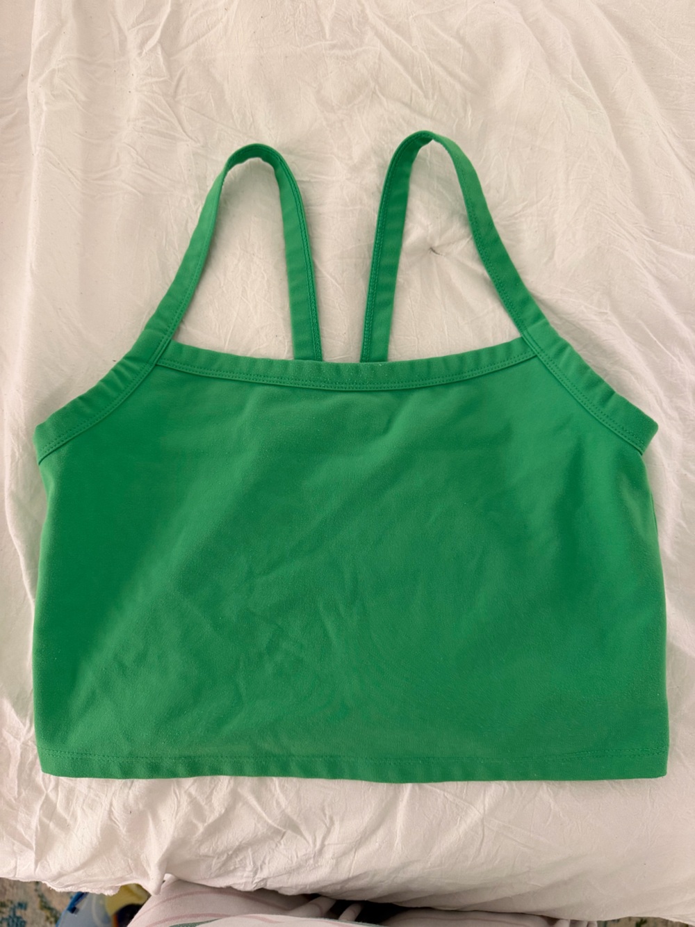 wild fable Green Double-Strap Cropped Tank Top